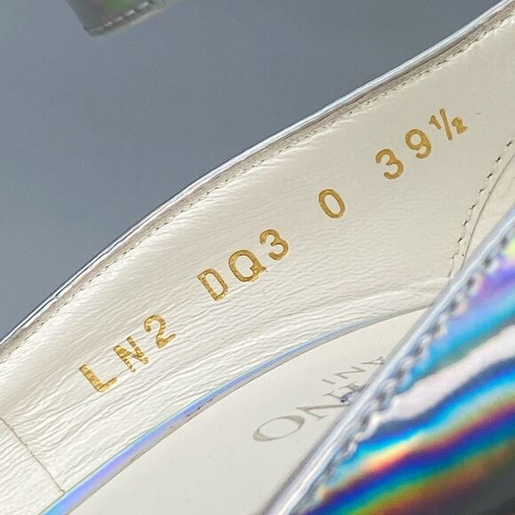 Valentino Garavani Tan-Go 155 iridescent patent-leather platform pumps size 39.5 - Picture 11 of 16